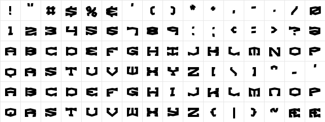 Gyrose Shift BRK Normal  glyph index