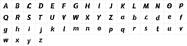 Queenamor Regular  glyph index