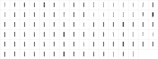 JAGATRAYA Regular  glyph index