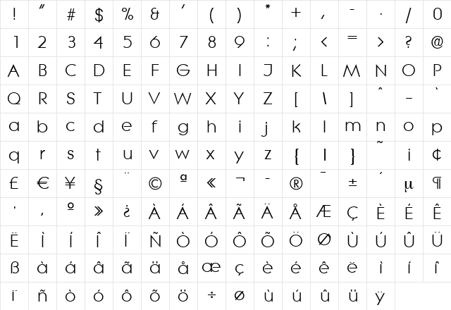 BradBecker Regular  glyph index