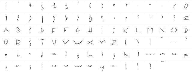 CK Tate Regular  glyph index