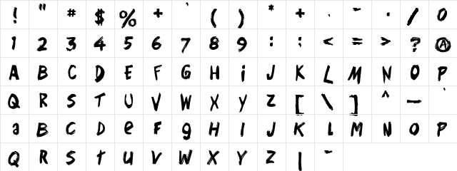 Don't Forget Regular  glyph index