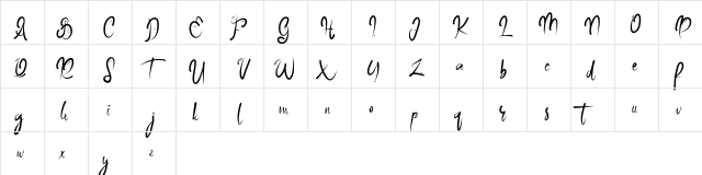 Pastilec FREE Regular  glyph index