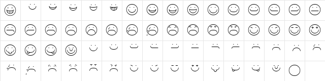FZ DING 45 Normal  glyph index