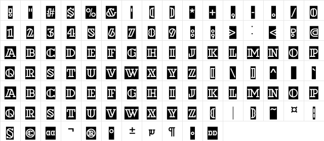 a_DexterDecorCm Regular  glyph index