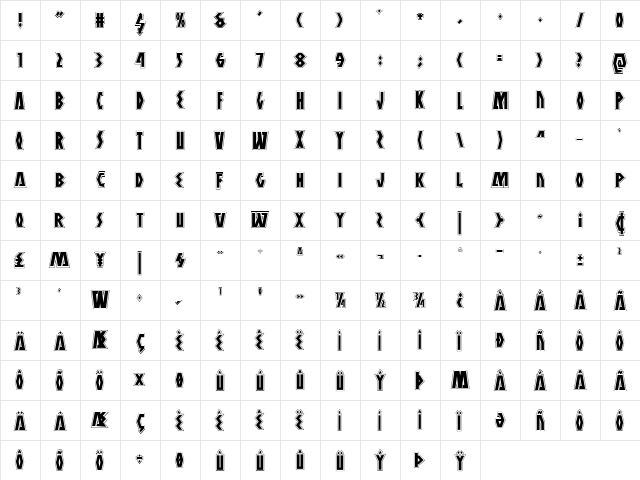 Antikythera Academy Regular  glyph index