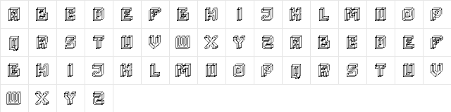 xraymond Regular  glyph index