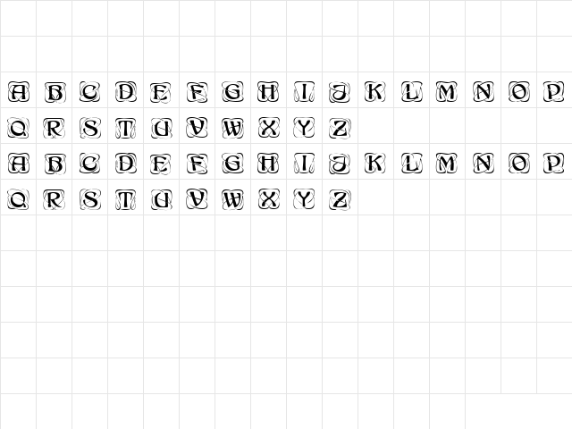 GE Mesopotamia Caps Regular  glyph index