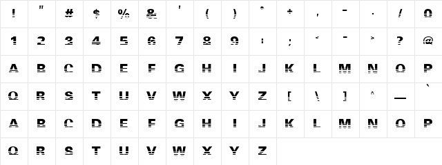 Air Circuit Regular  glyph index