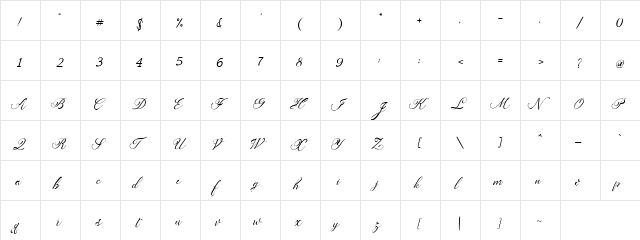 Auttan Regular  glyph index