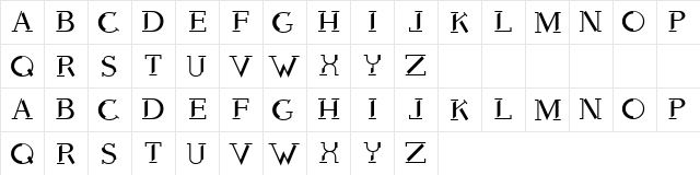 Voodoo Dolls Regular  glyph index