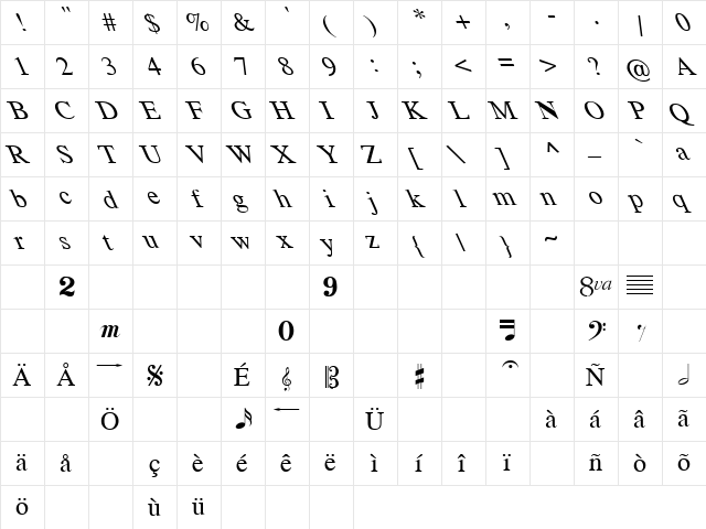 Woman Of The World  10 Regular  glyph index