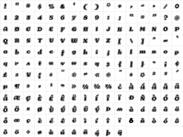Dogma Outline  glyph index