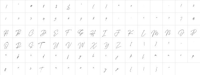 Signature Flavour Demo Regular  glyph index