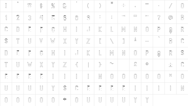 LIONELLO Stroke  glyph index