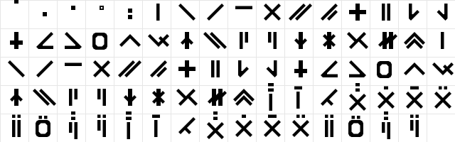 Catabase Regular  glyph index