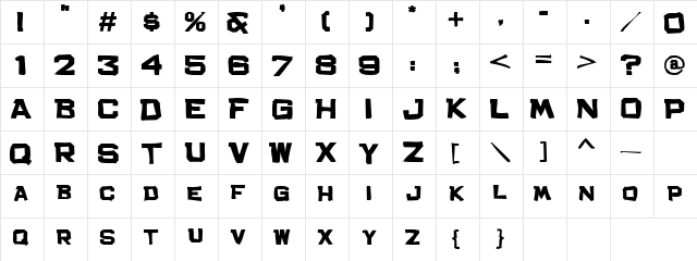 Bachelor Pad Crud JL Regular  glyph index