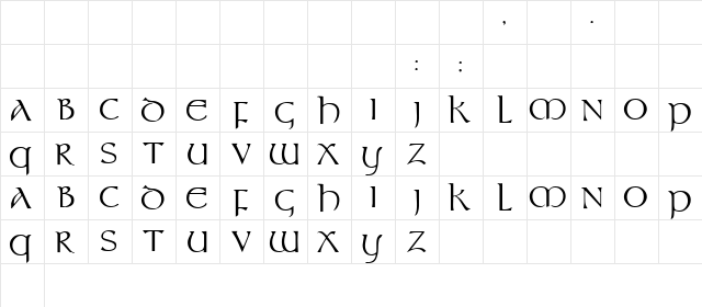 Jogger Normal  glyph index