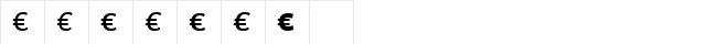 DTLCaspariTEuro Regular  glyph index