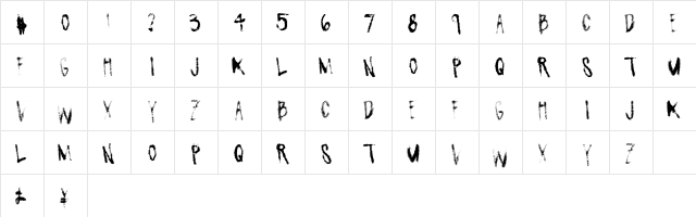 FlavorMaker Regular  glyph index