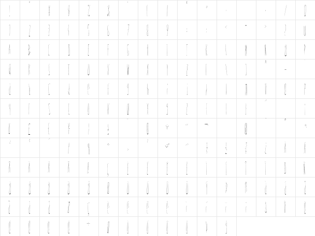 Scrapes Light  glyph index