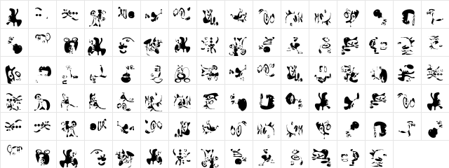 GuernicaMemories Regular  glyph index