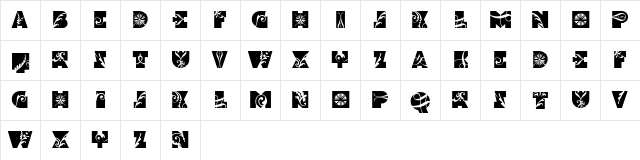 Alfavita Regular  glyph index