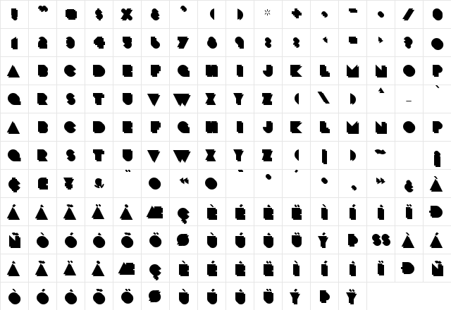 Crack Man Back  glyph index