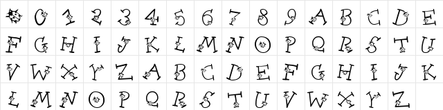 LMS Ladybug Regular  glyph index