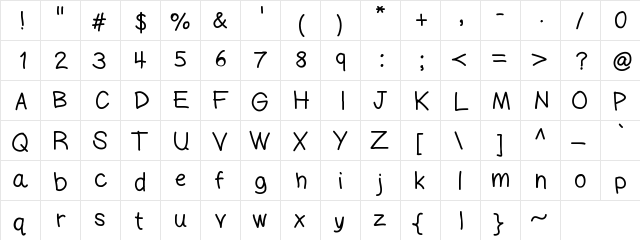 KBDARLINGMG Medium  glyph index