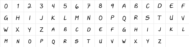 Darla-Script-Personal-Use-Only Regular  glyph index