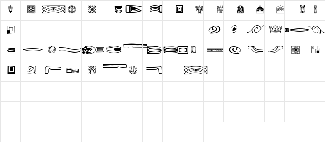 JournalDingbatsSixSSK Regular  glyph index