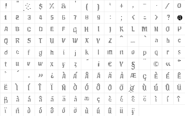 F2F Mekkaso Tomanik LT Std Regular  glyph index