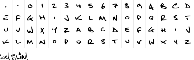 Fatboy Slim BLTC (BRK) Regular  glyph index