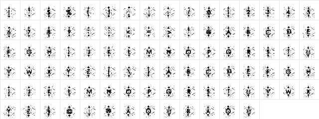 Mischstab Avocado Trauma Regular  glyph index