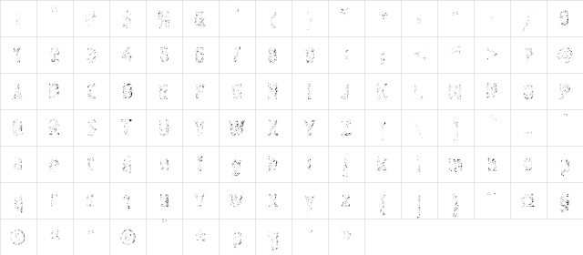 Graffiti4C Regular  glyph index