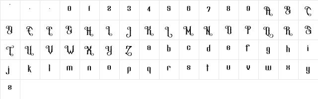 BTX-RENEGADE RENEGADE  glyph index
