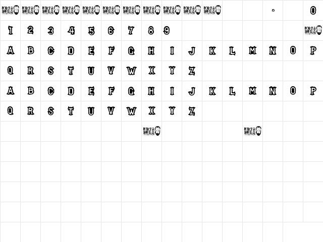 DICTADURA Regular  glyph index