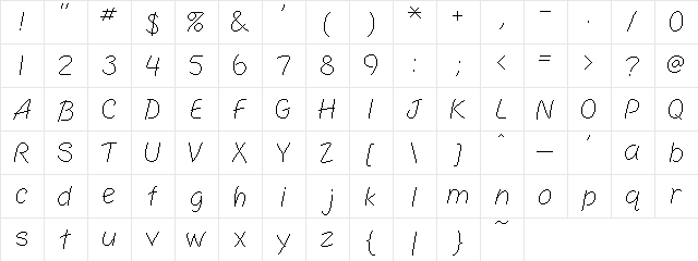 Tolman Regular  glyph index