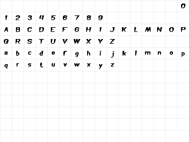You Makes Me Happy Regular  glyph index