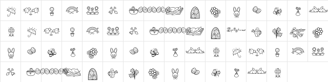 LD Symbol Spring Regular  glyph index