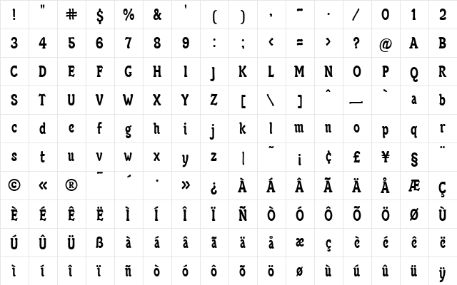 TLTheatreAntoine Medium  glyph index