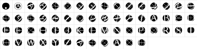 RodauButtonsInverse Regular  glyph index