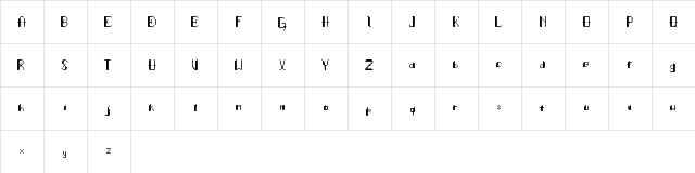 Qweer Wabbit Regular  glyph index