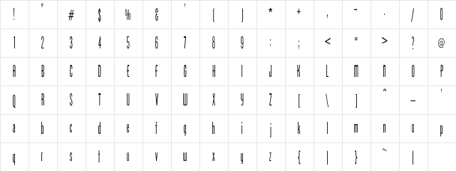 Octavian-Normal Regular  glyph index