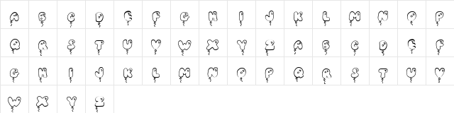 JI Balloon Caps JI Balloon Caps  glyph index