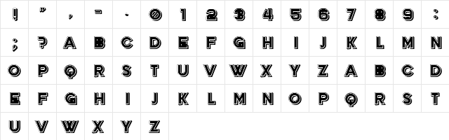 Mermer Book Regular  glyph index