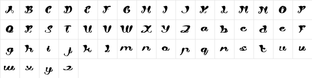 My Angle Regular  glyph index