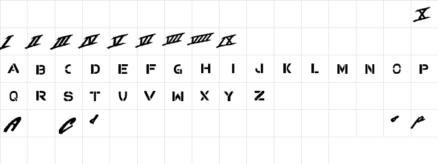 Beverly Hills Cop Regular  glyph index