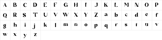 Mattire DEMO Regular  glyph index